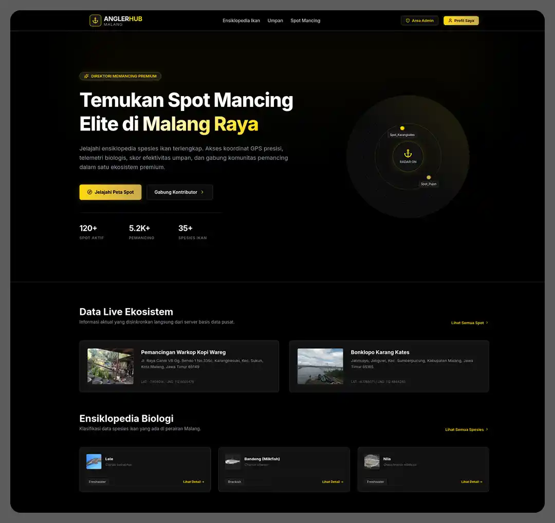 Angler Hub - Website Buat Para Angler di Kota Malang